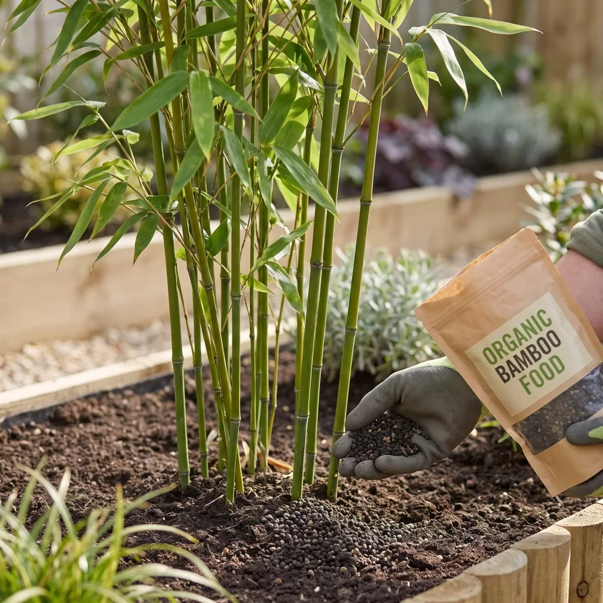 Bambus düngen frühjahr nährstoffe organischer Dünger Gartenboden