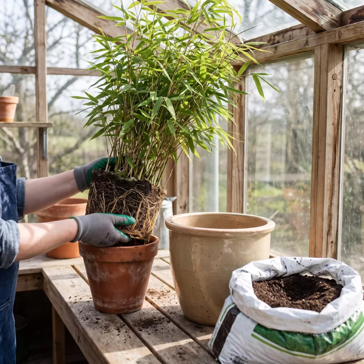 Bambus umtopfen topfwechsel — bambus umtopfen und Topfgröße wechseln Wann ist der beste Zeitpunkt