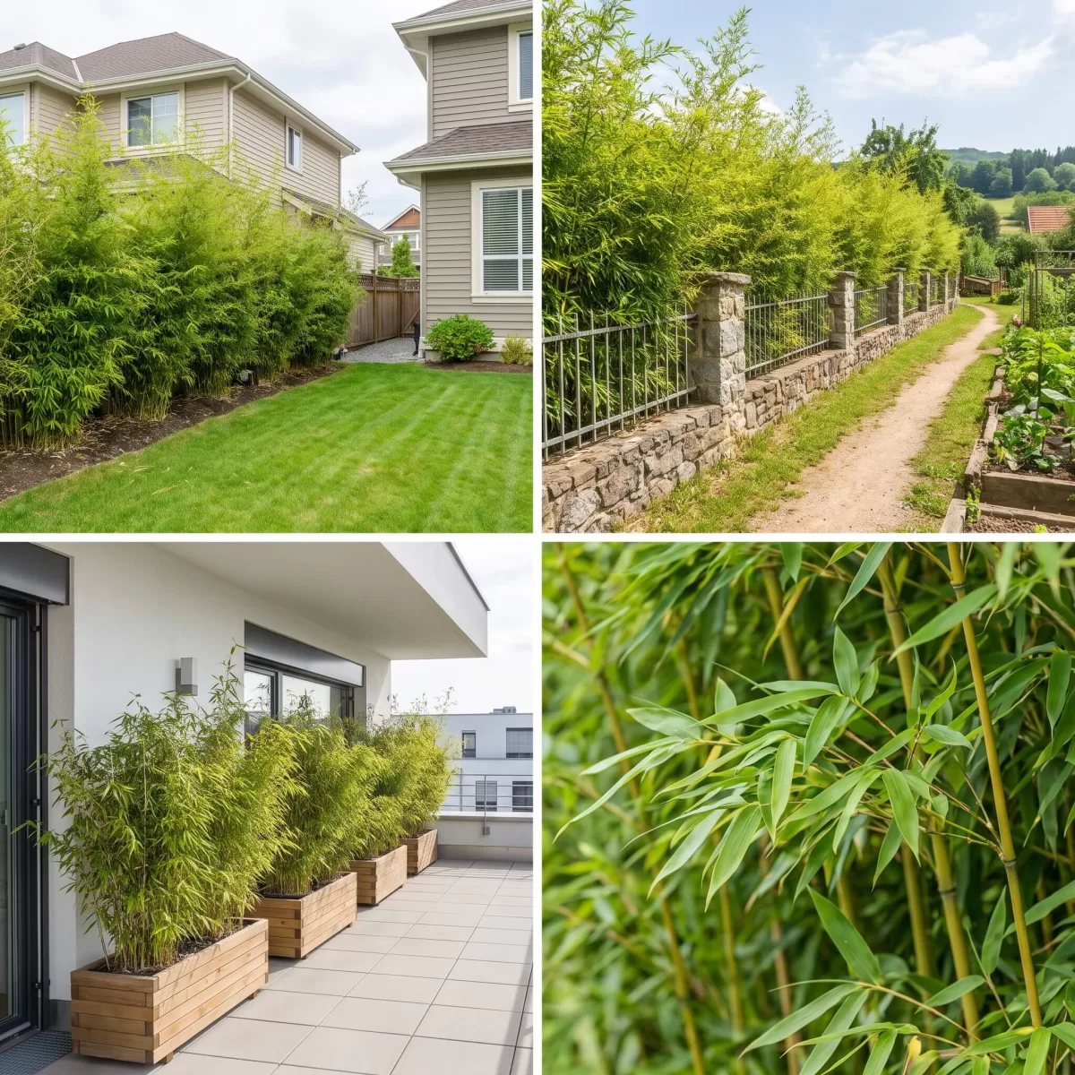 Fargesia Bambus Horstbildend als Hecke Grundstücksgrenze