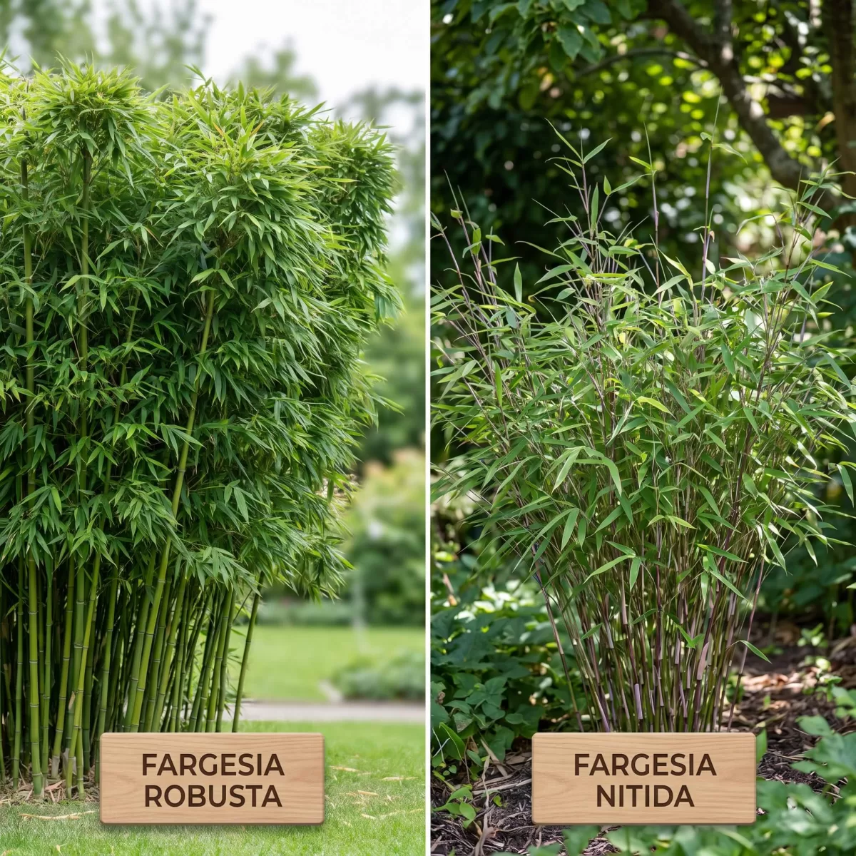 Fargesia Robusta als dichte grüne Sichtschutzhecke im Stadtgarten