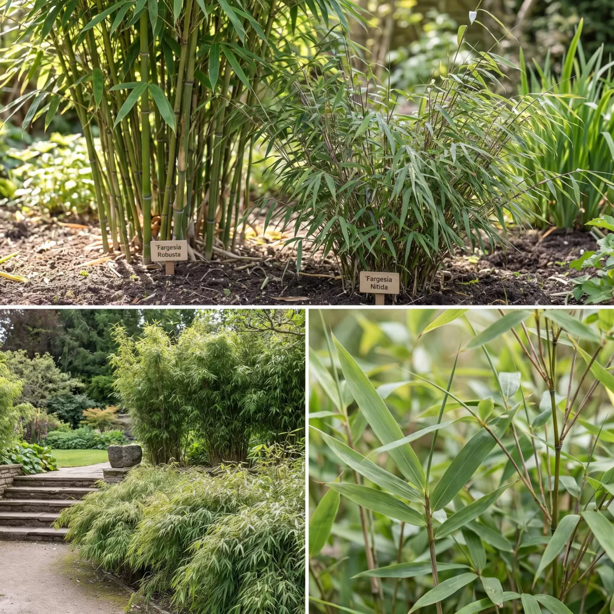 Fargesia Robusta und Nitida nebeneinander im Garten, fargesia robusta nitida vergleich